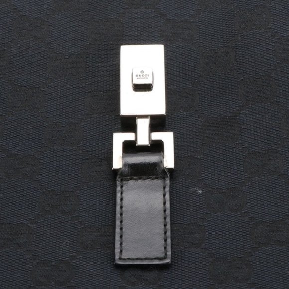 Gucci Medium Jackie Hobo Bag in Black GG Canvas and Leather - Picture 3 of 5